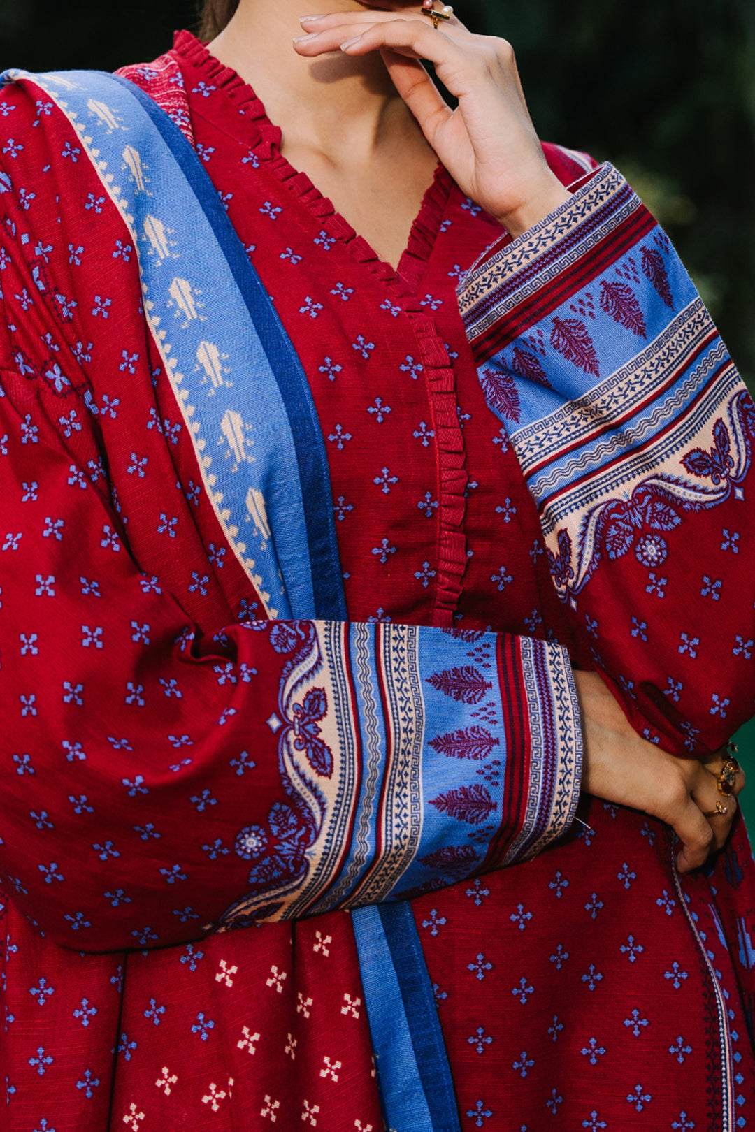 Zellbury | Unstitched 3 Piece Khaddar | Shirt Shalwar Dupatta - 0273