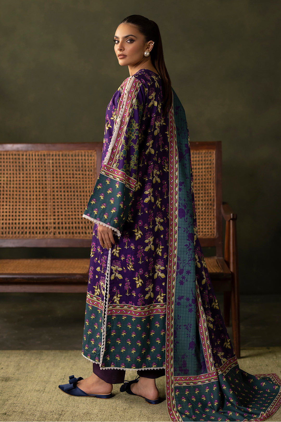 Zellbury | Unstitched 3 Piece Khaddar | Shirt Shalwar Dupatta - 0279