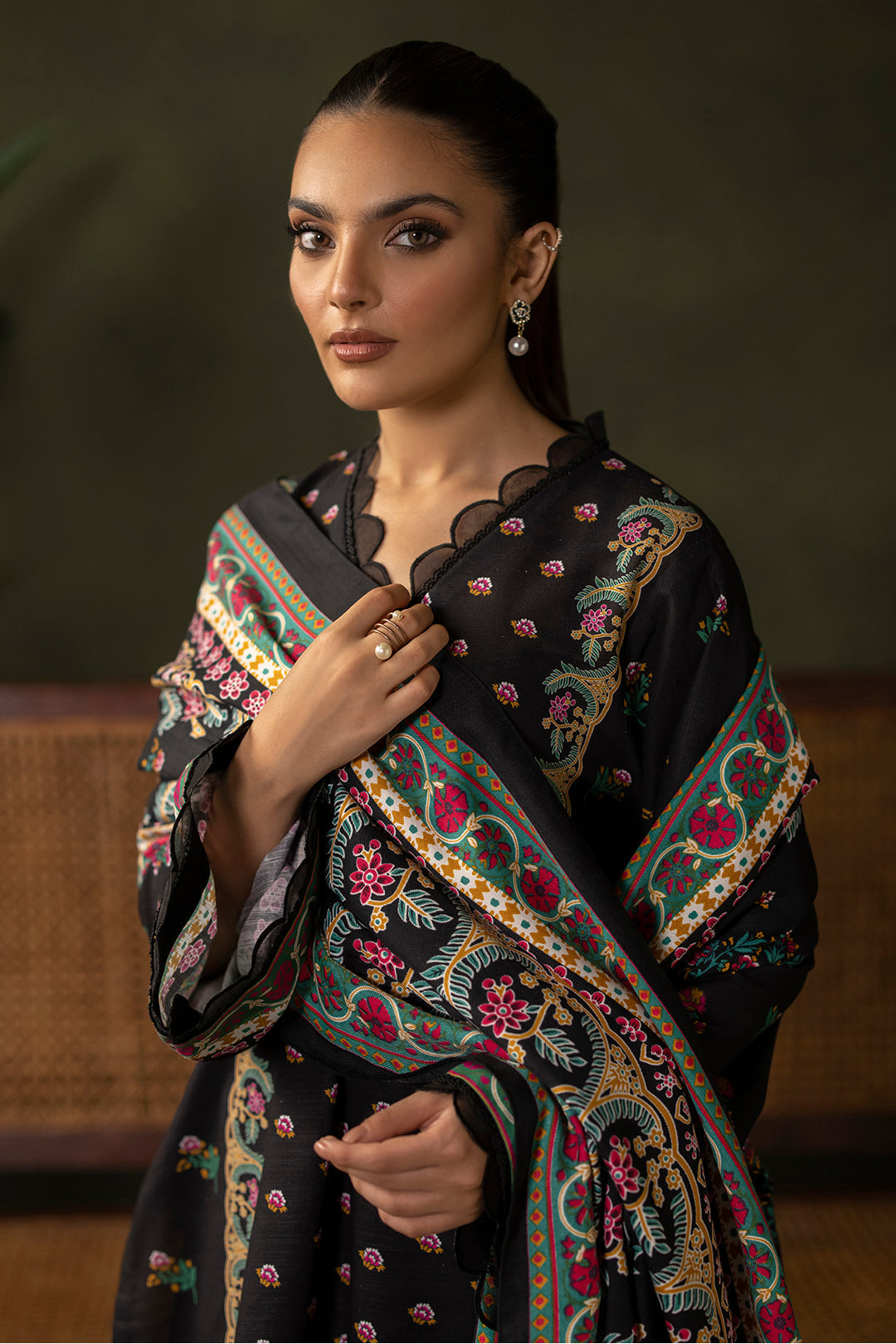 Zellbury | Unstitched 3 Piece Khaddar | Shirt Shalwar Shawl - 0286 Default Title