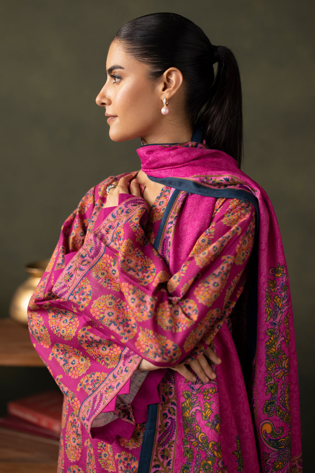 Zellbury | Unstitched 3 Piece Khaddar | Shirt Shalwar Dupatta - 0287 Default Title