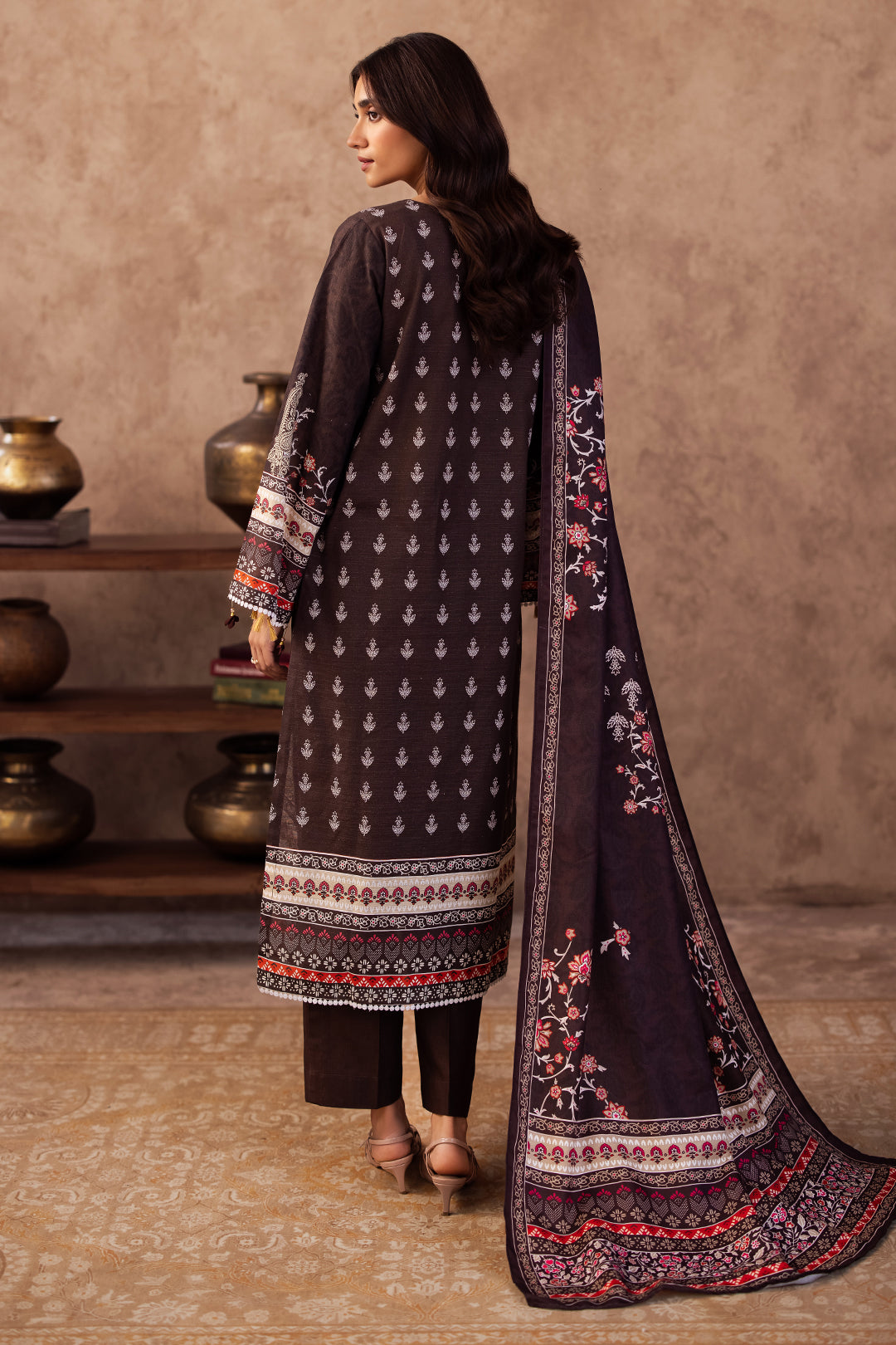Zellbury | Unstitched 3 Piece Khaddar | Shirt Shalwar Dupatta - 0288