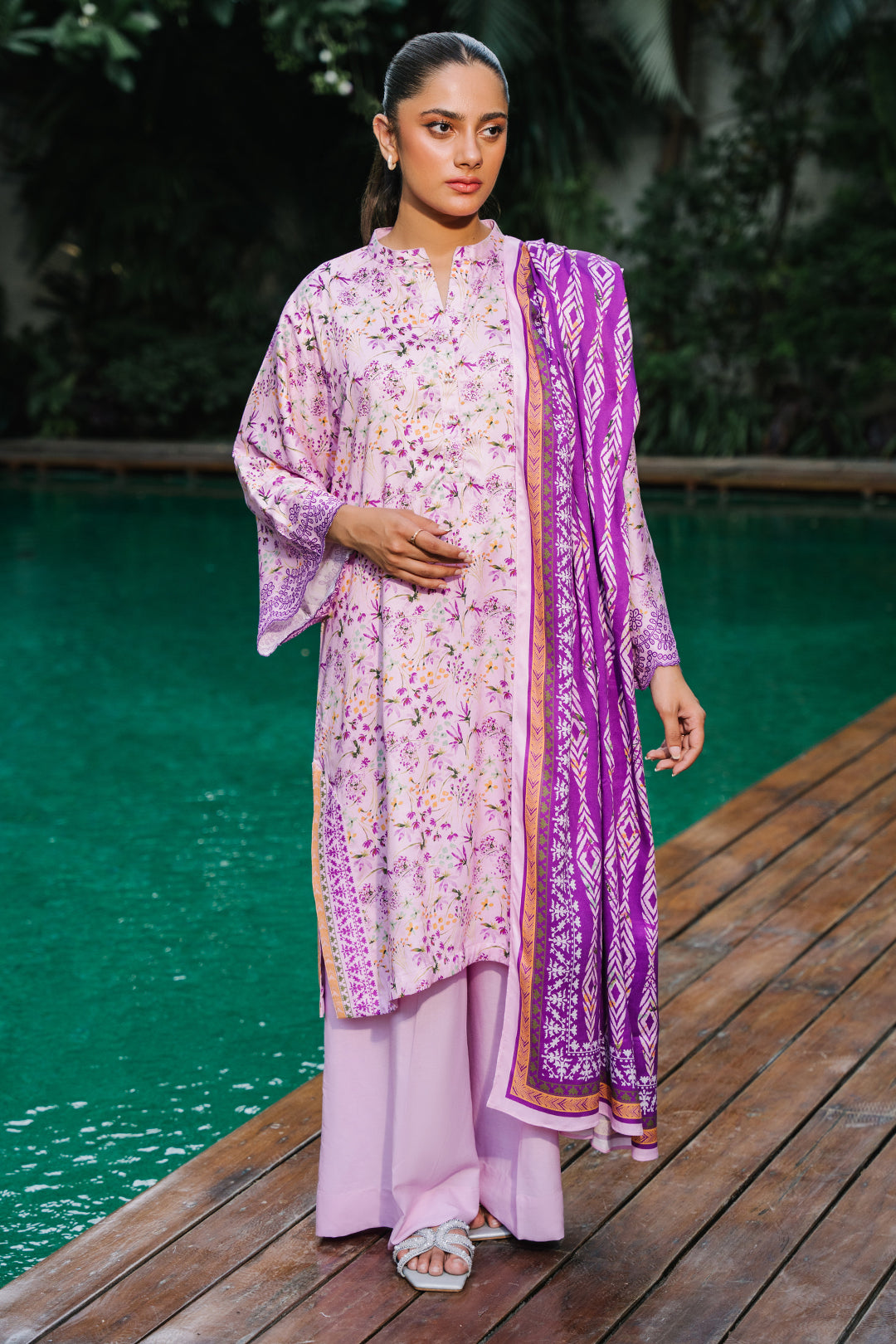 Zellbury | Unstitched 3 Piece Viscose | Shirt Shalwar Dupatta - 0295
