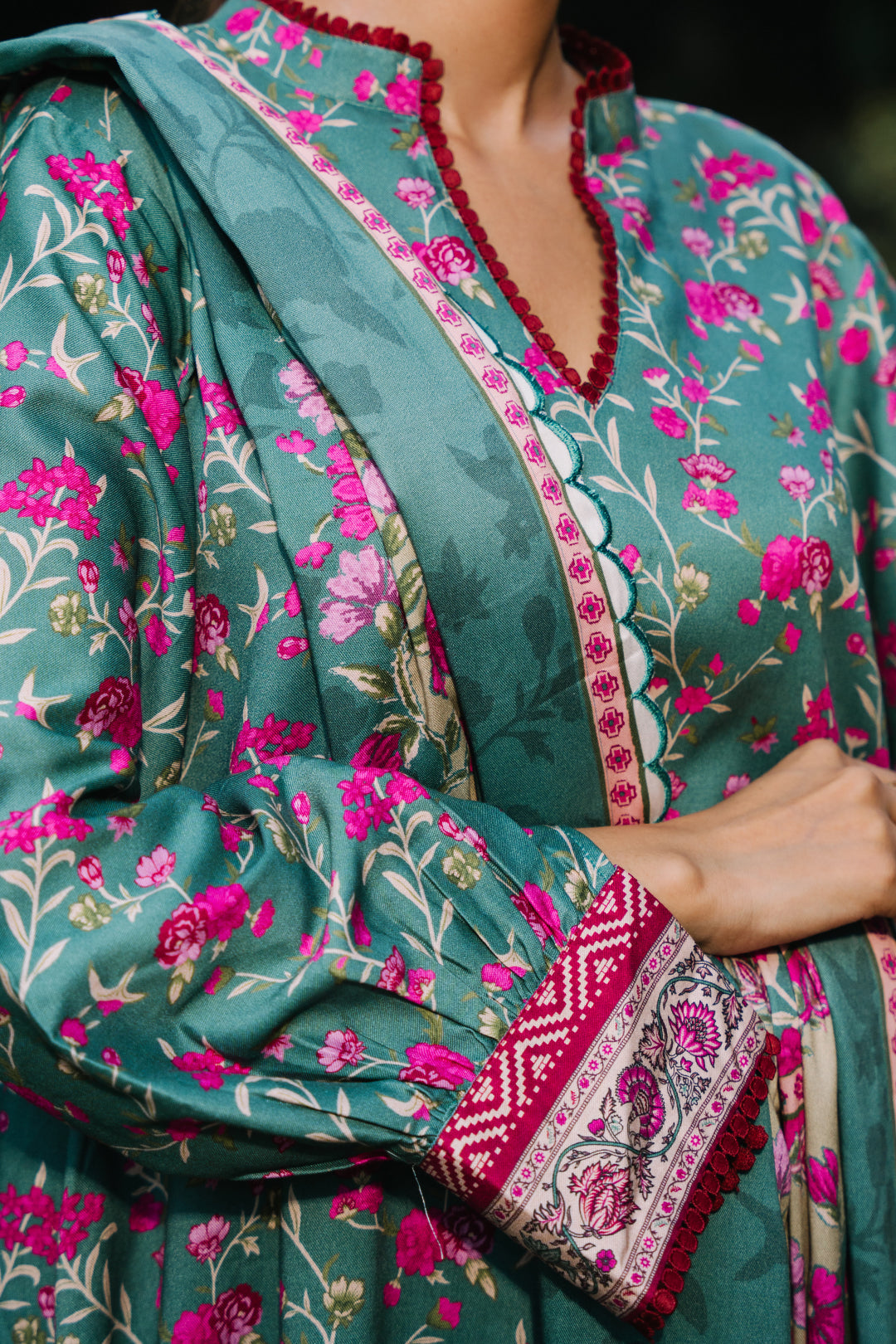 Zellbury | Unstitched 3 Piece Viscose | Shirt Shalwar Dupatta - 0296