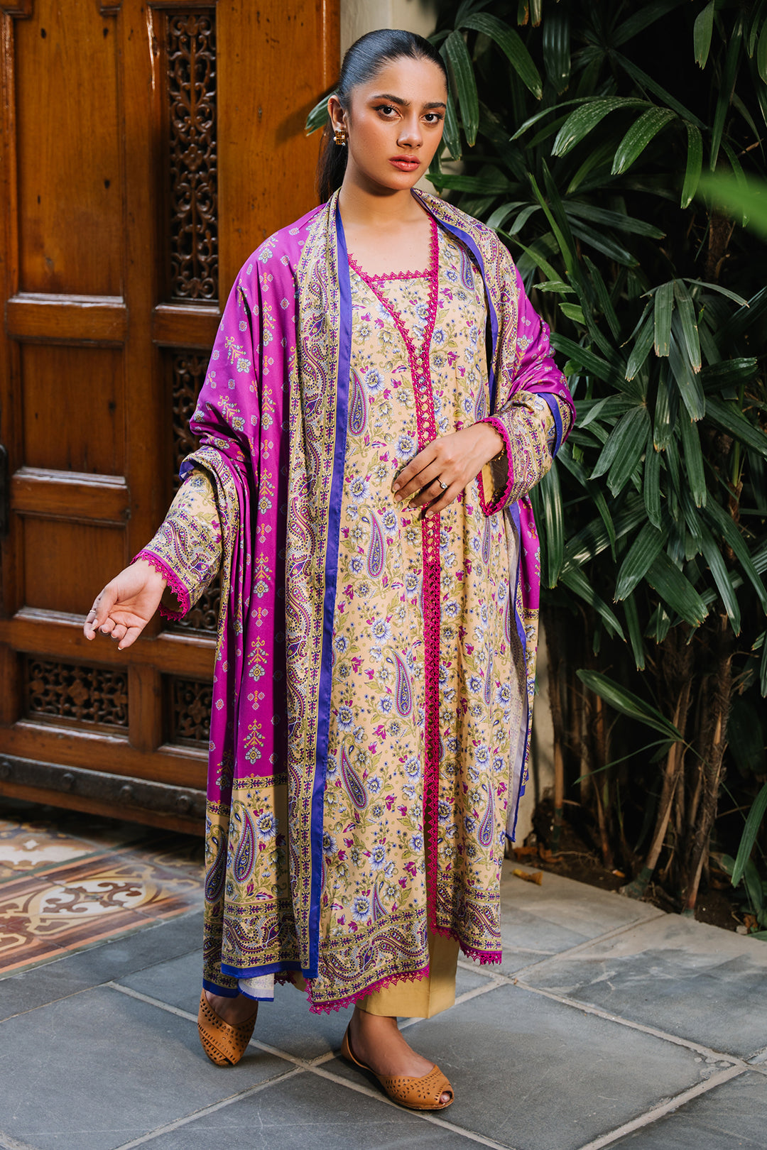 Zellbury | Unstitched 3 Piece Viscose | Shirt Shalwar Dupatta - 0297