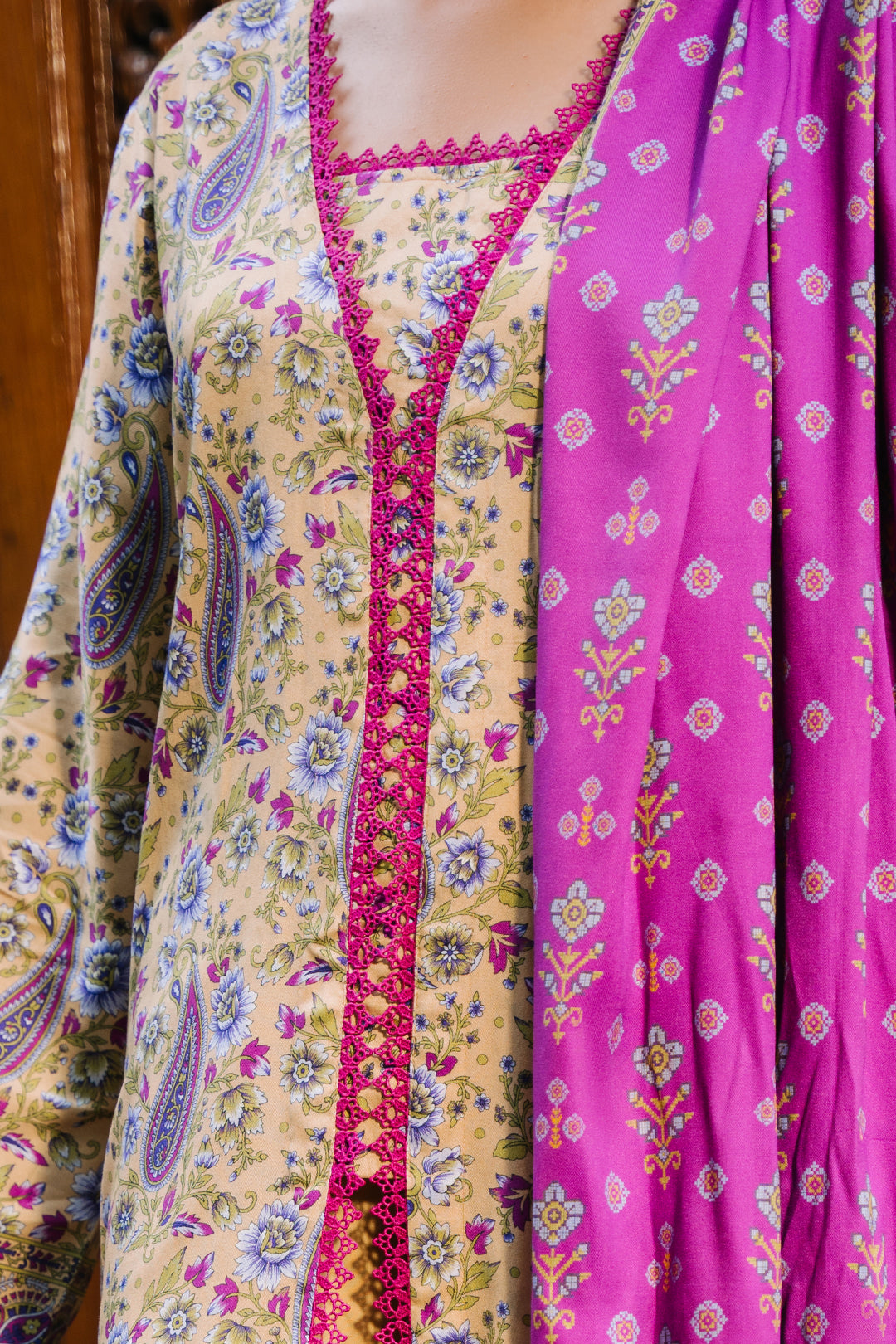 Zellbury | Unstitched 3 Piece Viscose | Shirt Shalwar Dupatta - 0297