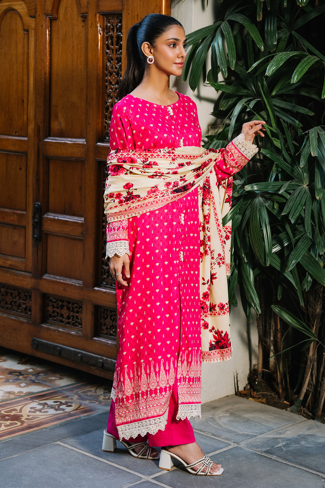 Zellbury | Unstitched 3 Piece Viscose | Shirt Shalwar Dupatta - 0300