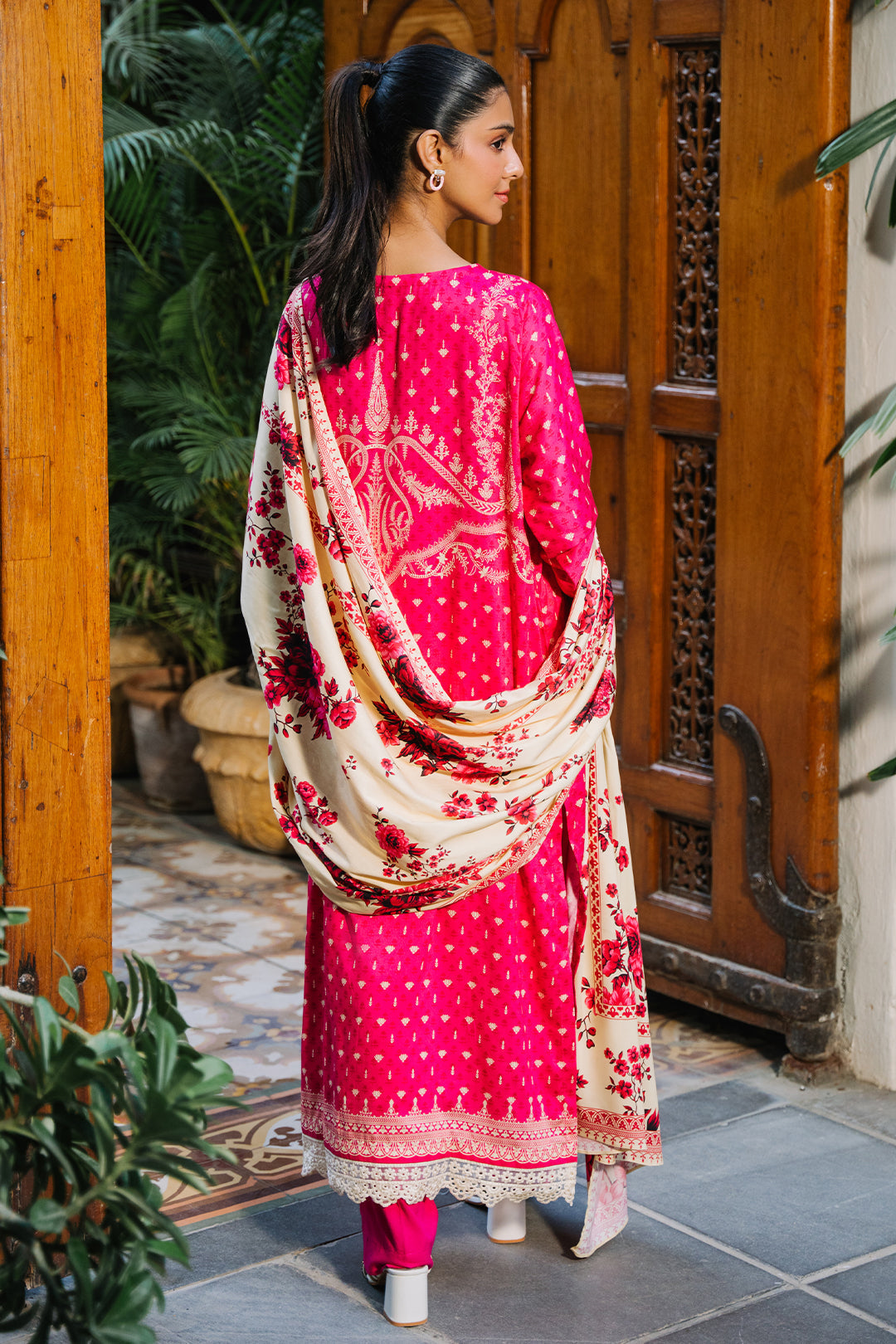 Zellbury | Unstitched 3 Piece Viscose | Shirt Shalwar Dupatta - 0300