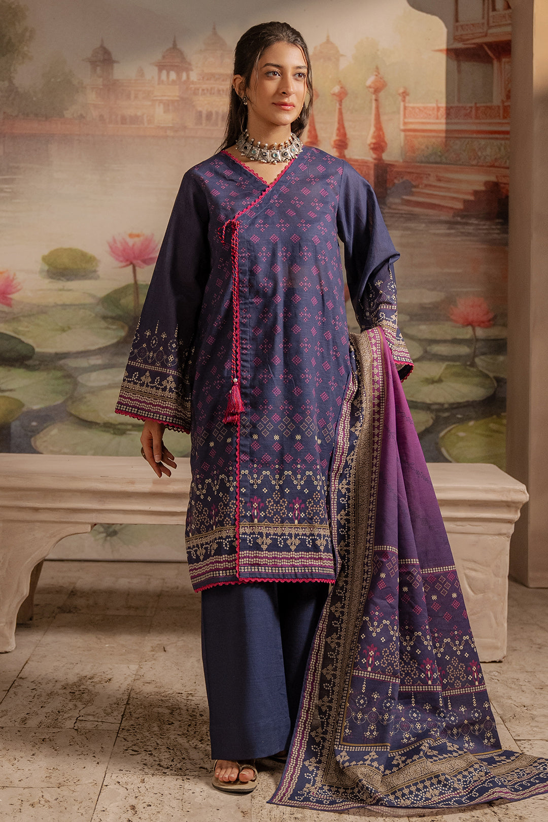 Zellbury | Unstitched 3 Piece Khaddar | Shirt Shalwar Dupatta - 0363