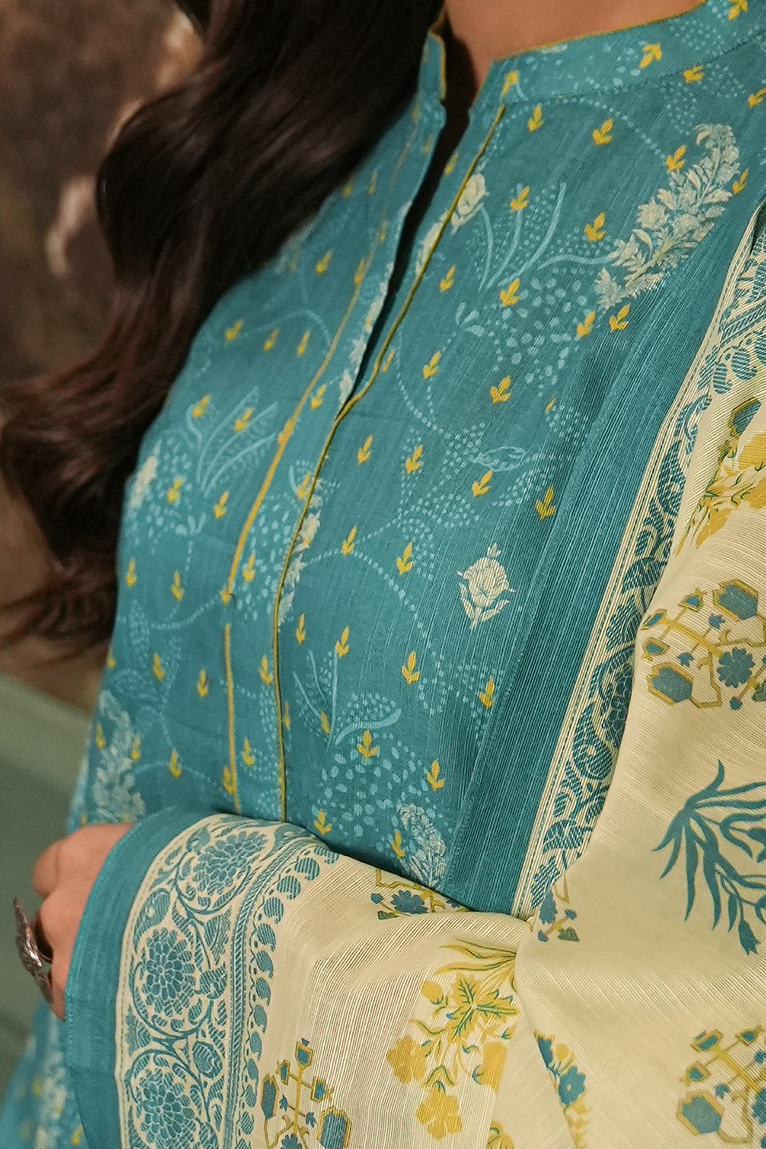 Zellbury | Unstitched 3 Piece Khaddar | Shirt Shalwar Dupatta - 0364