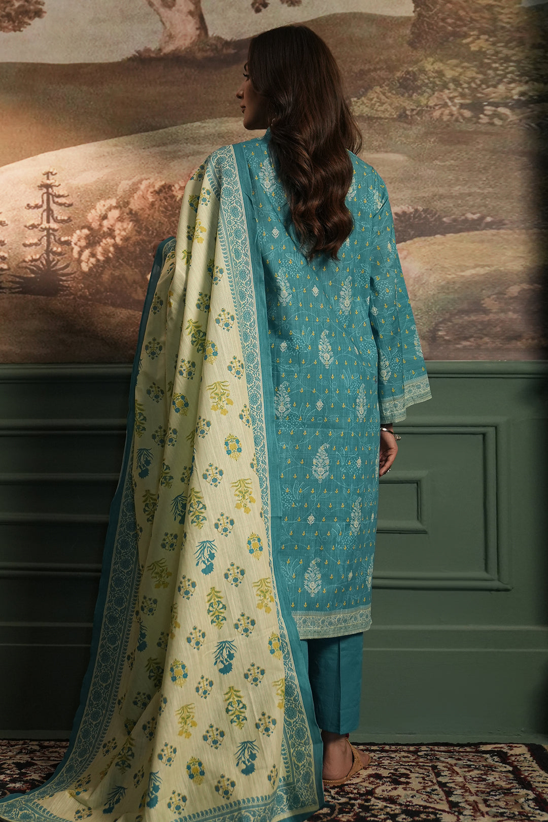 Zellbury | Unstitched 3 Piece Khaddar | Shirt Shalwar Dupatta - 0364