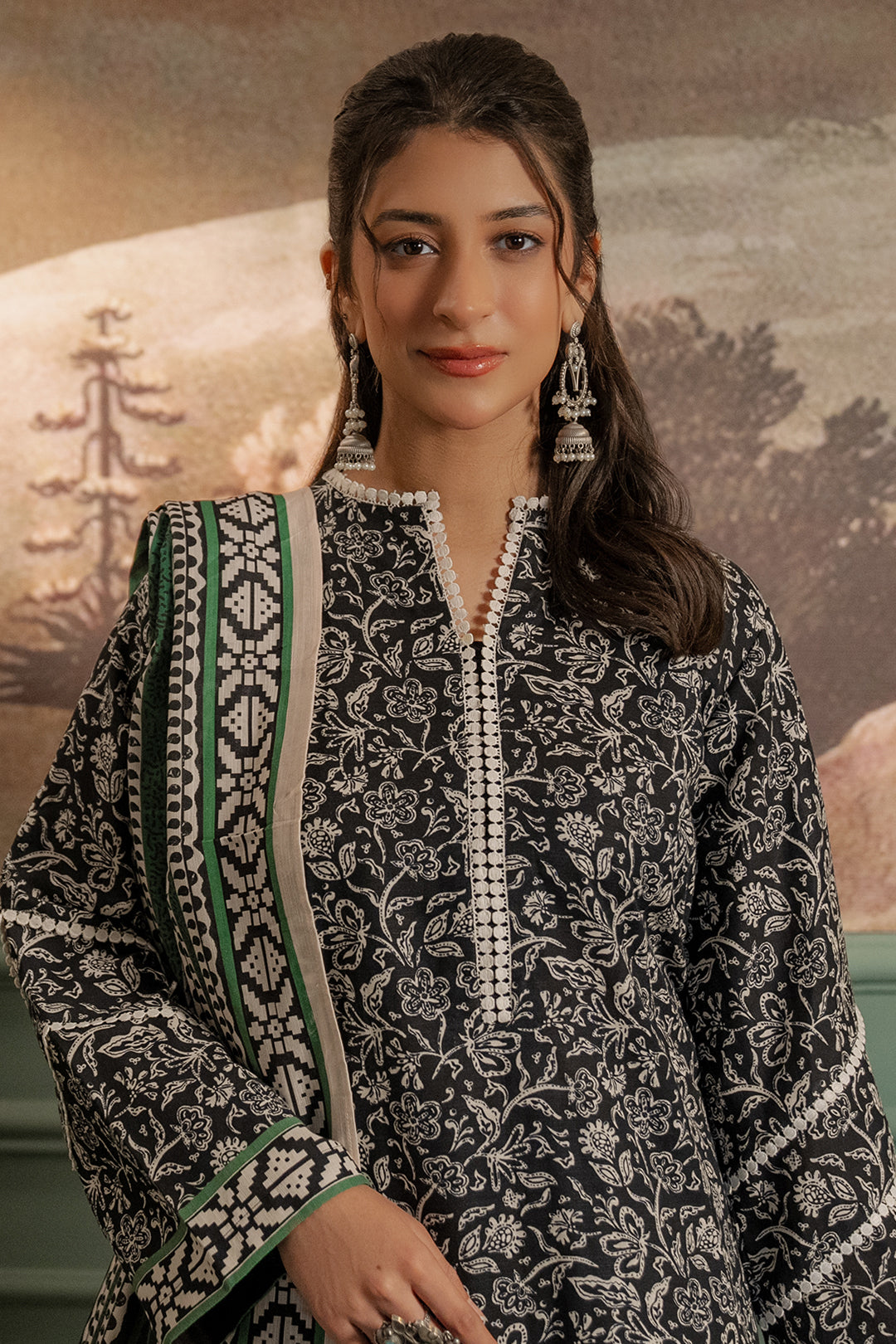 Zellbury | Unstitched 3 Piece Khaddar | Shirt Shalwar Dupatta - 0366 Default Title