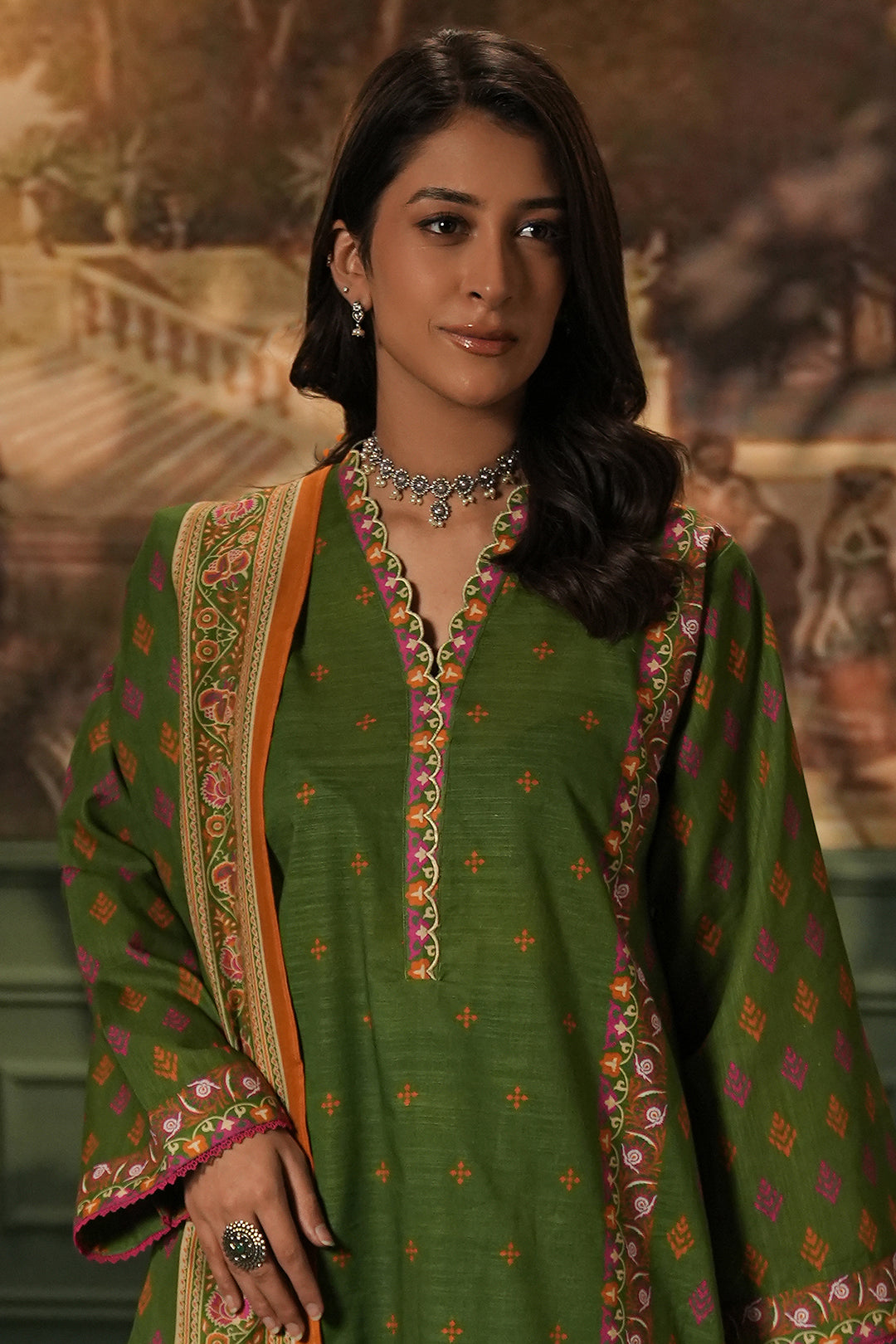 Zellbury | Unstitched 3 Piece Khaddar | Shirt Shalwar Dupatta - 0386 Default Title
