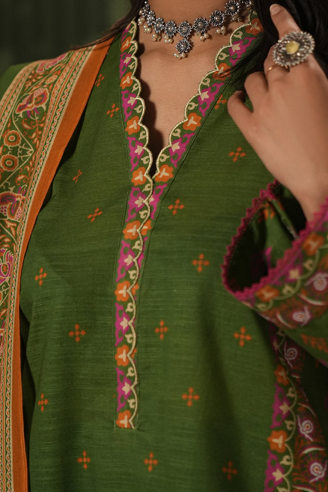 Zellbury | Unstitched 3 Piece Khaddar | Shirt Shalwar Dupatta - 0386