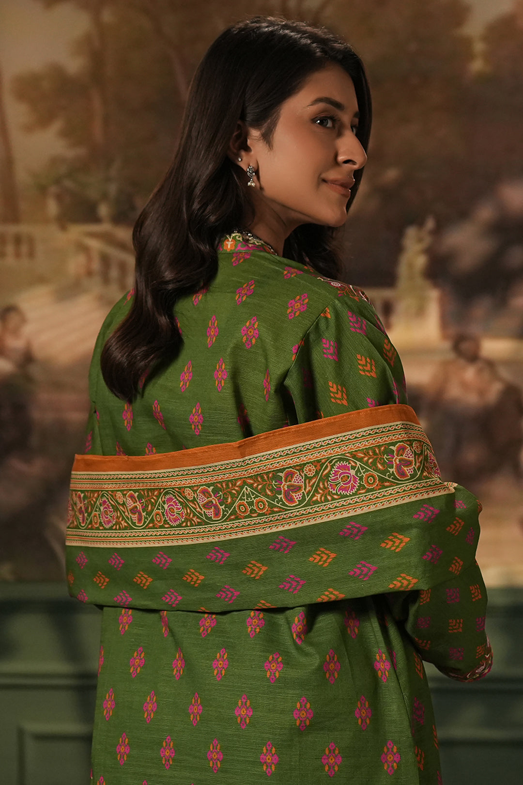 Zellbury | Unstitched 3 Piece Khaddar | Shirt Shalwar Dupatta - 0386
