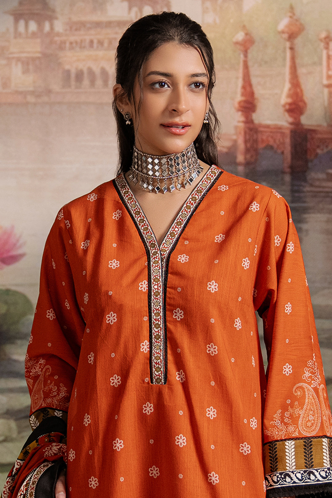 Zellbury | Unstitched 3 Piece Khaddar | Shirt Shalwar Shawl - 0391 Default Title