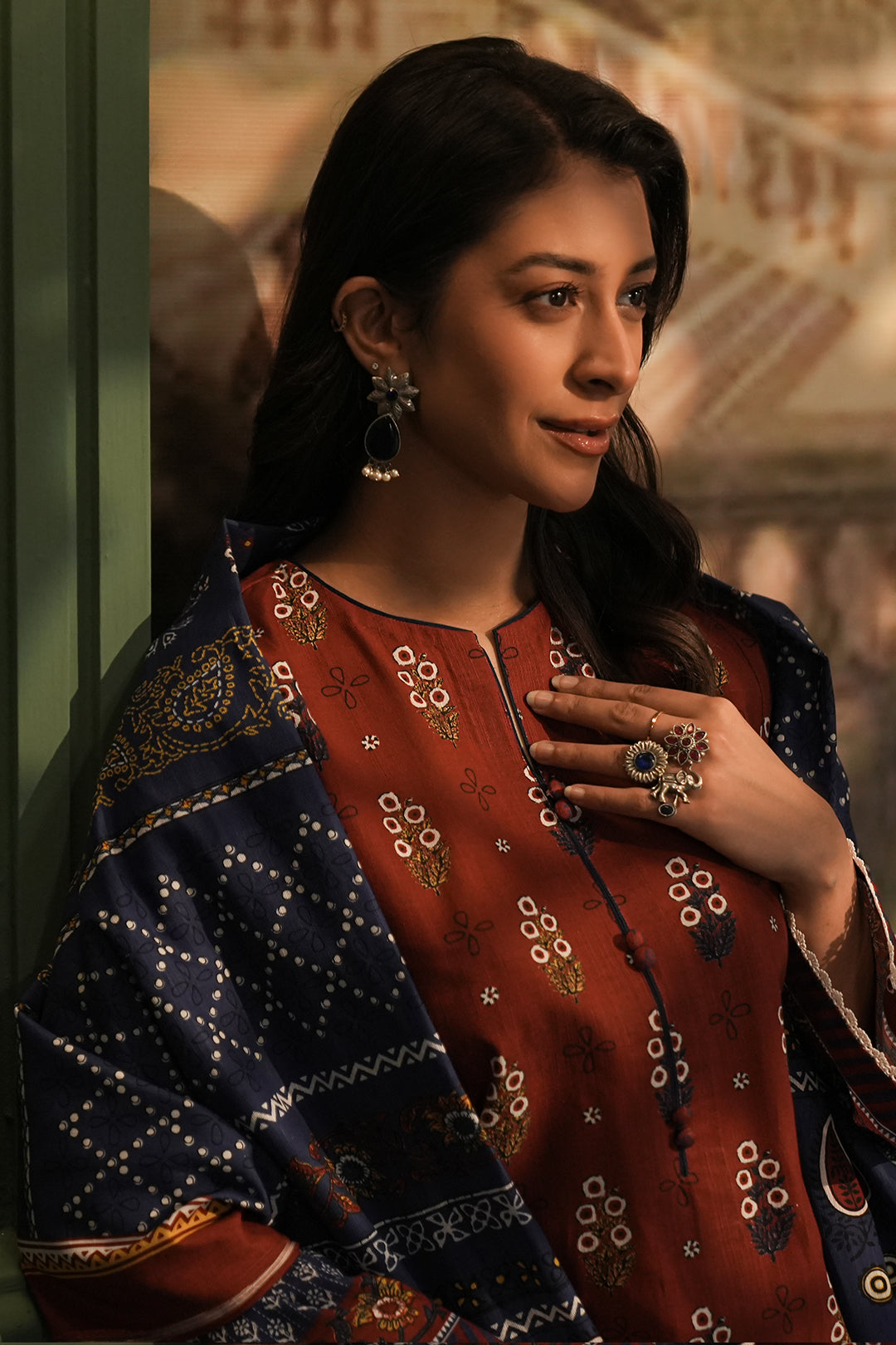 Zellbury | Unstitched 3 Piece Khaddar | Shirt Shalwar Dupatta - 0394 Default Title