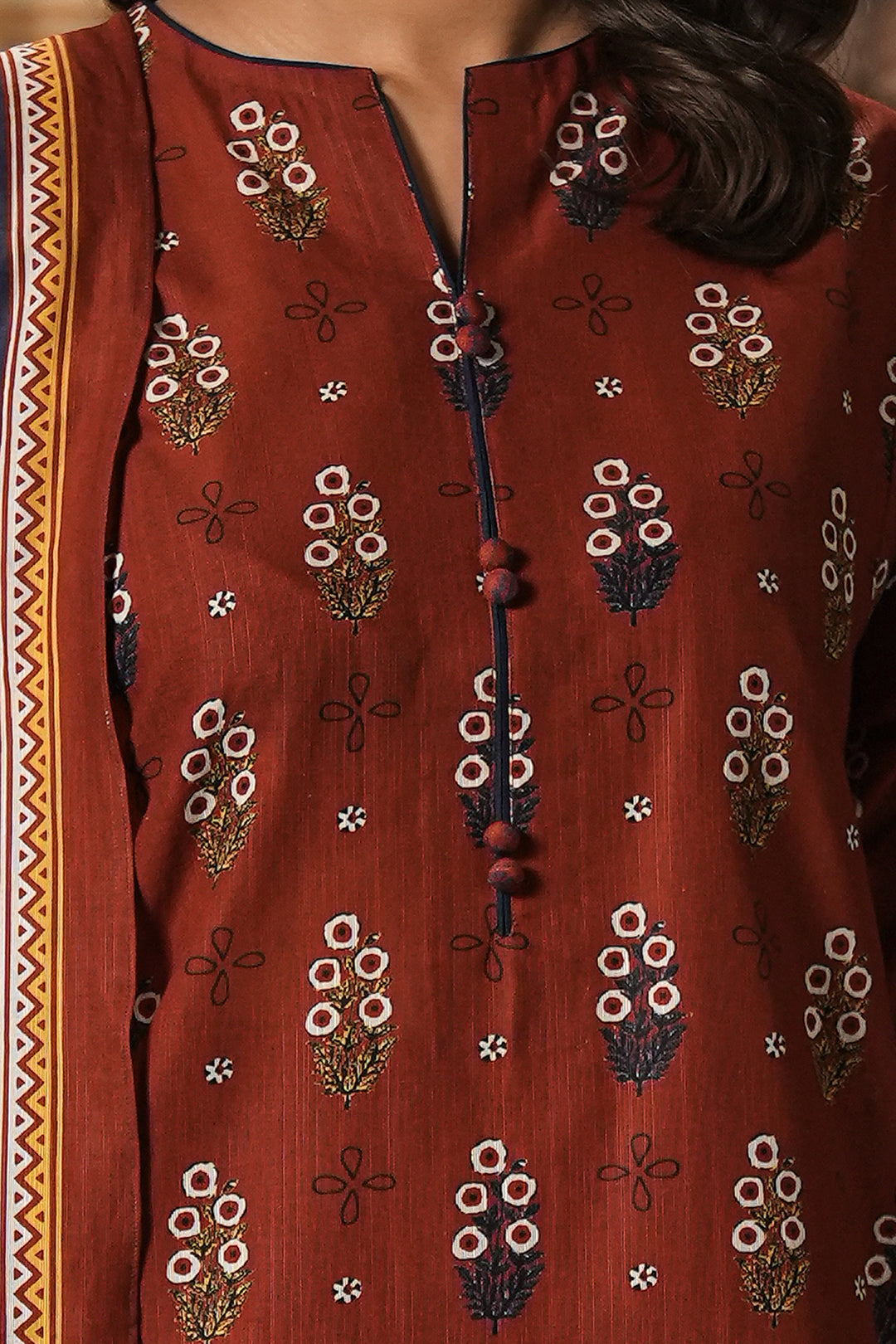 Zellbury | Unstitched 3 Piece Khaddar | Shirt Shalwar Dupatta - 0394