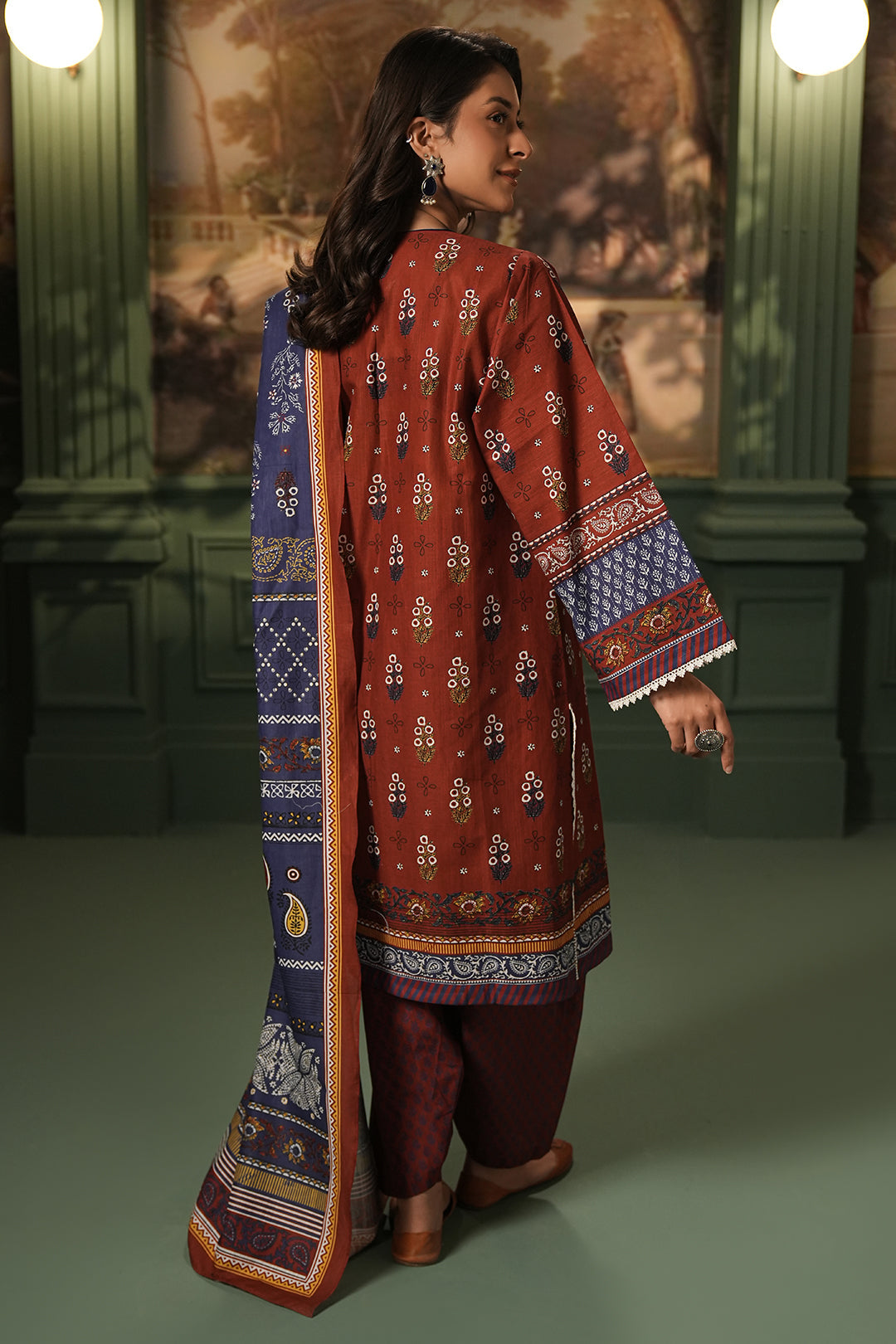 Zellbury | Unstitched 3 Piece Khaddar | Shirt Shalwar Dupatta - 0394