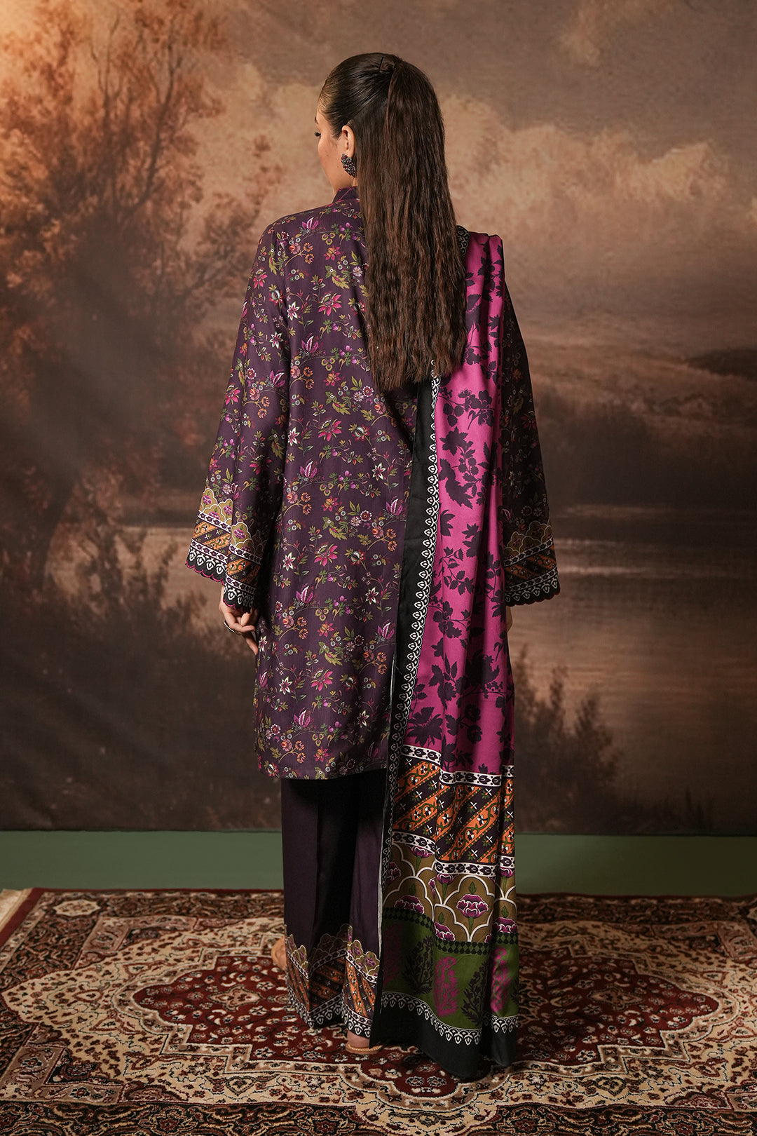 Zellbury | Unstitched 3 Piece Cotail | Shirt Shalwar Dupatta - 0399