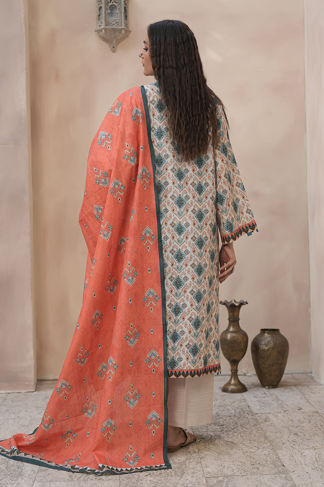Zellbury | Unstitched 3 Piece Khaddar | Shirt Shalwar Dupatta - 0443