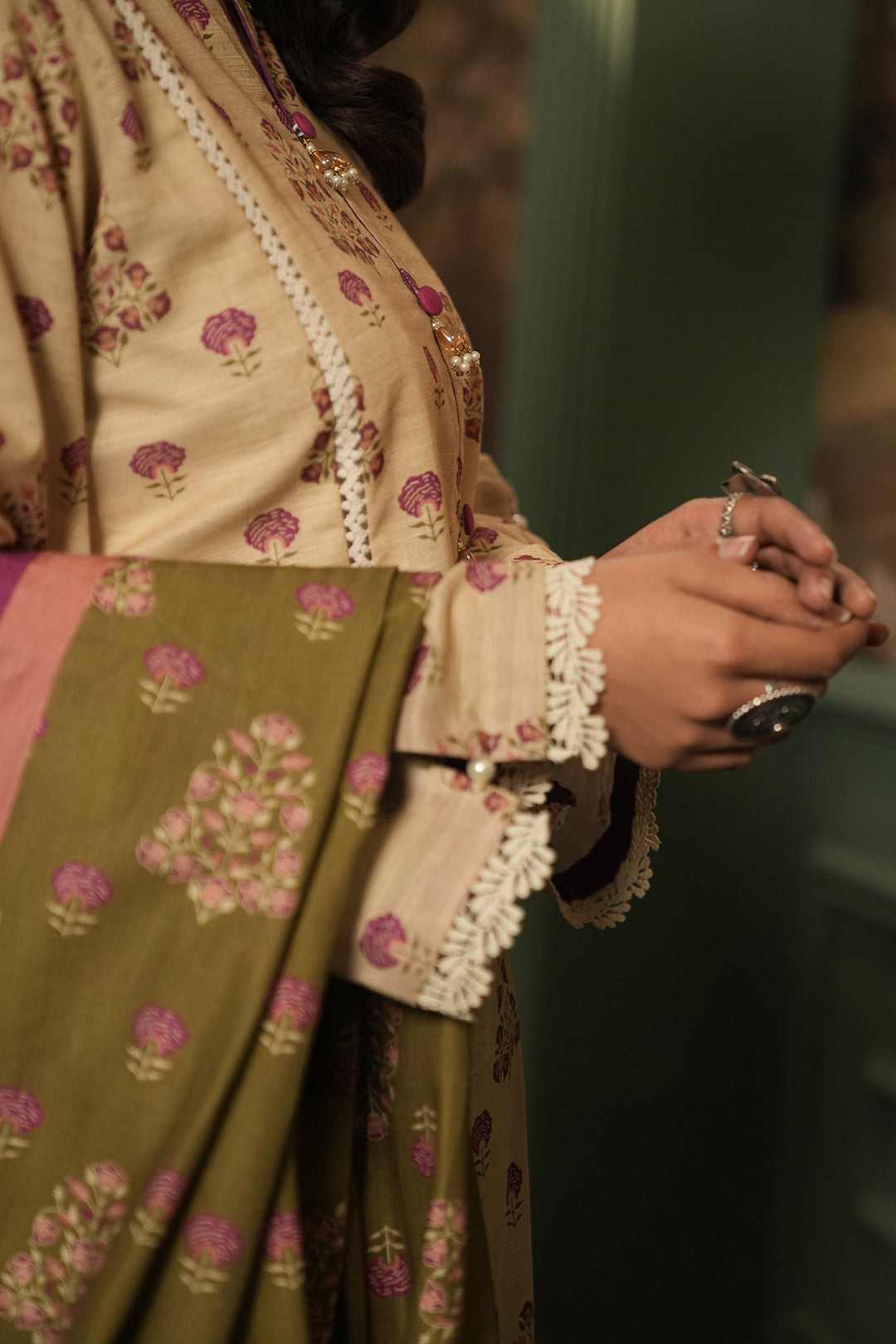 Zellbury | Unstitched 3 Piece Khaddar | Shirt Shalwar Dupatta - 0444