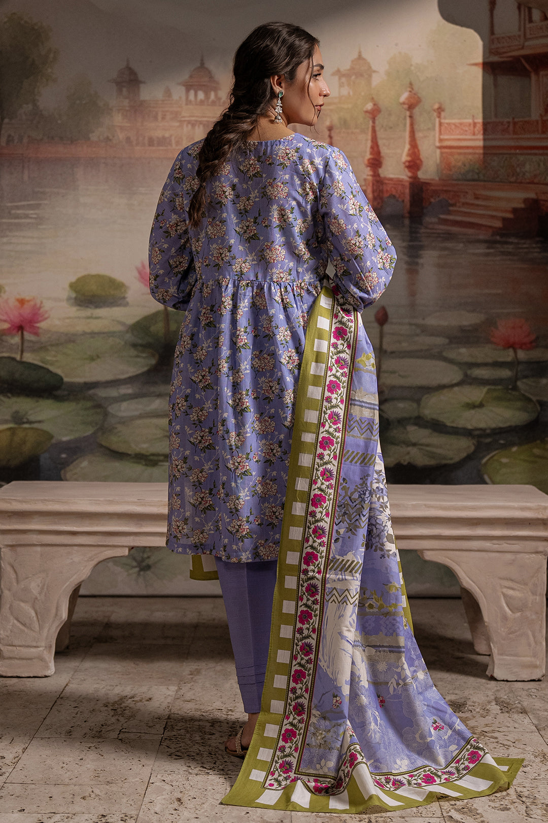 Zellbury | Unstitched 3 Piece Khaddar | Shirt Shalwar Dupatta - 0451