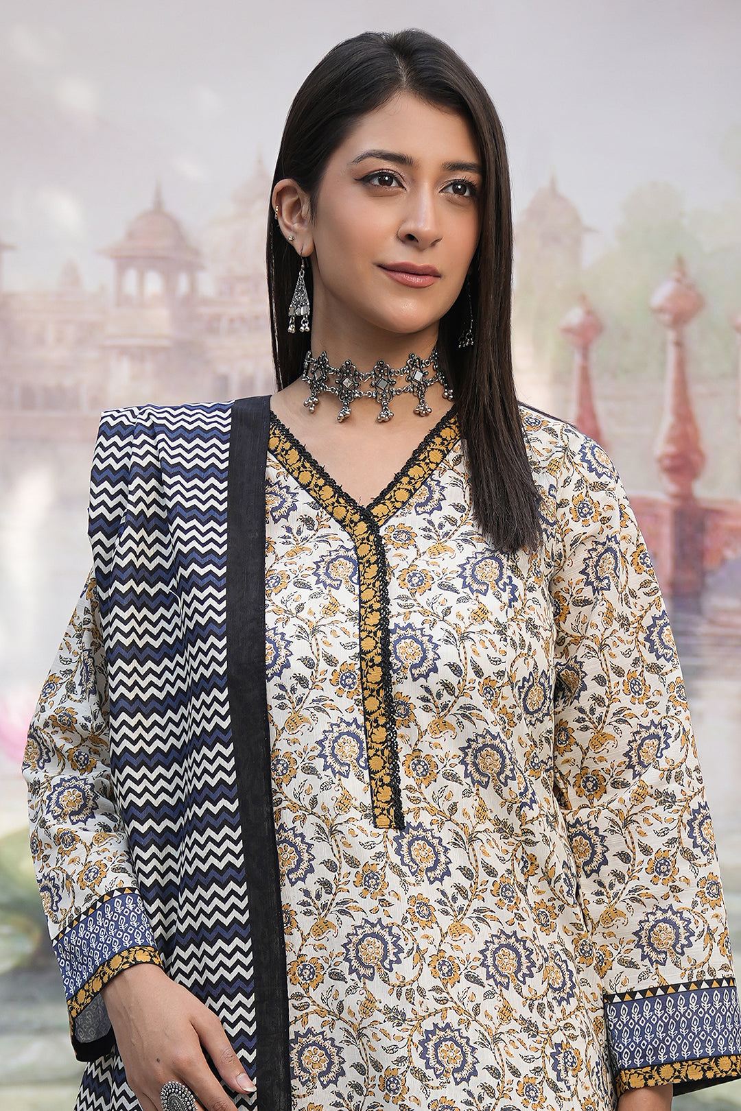 Zellbury | Unstitched 3 Piece Khaddar | Shirt Shalwar Dupatta - 0452 Default Title