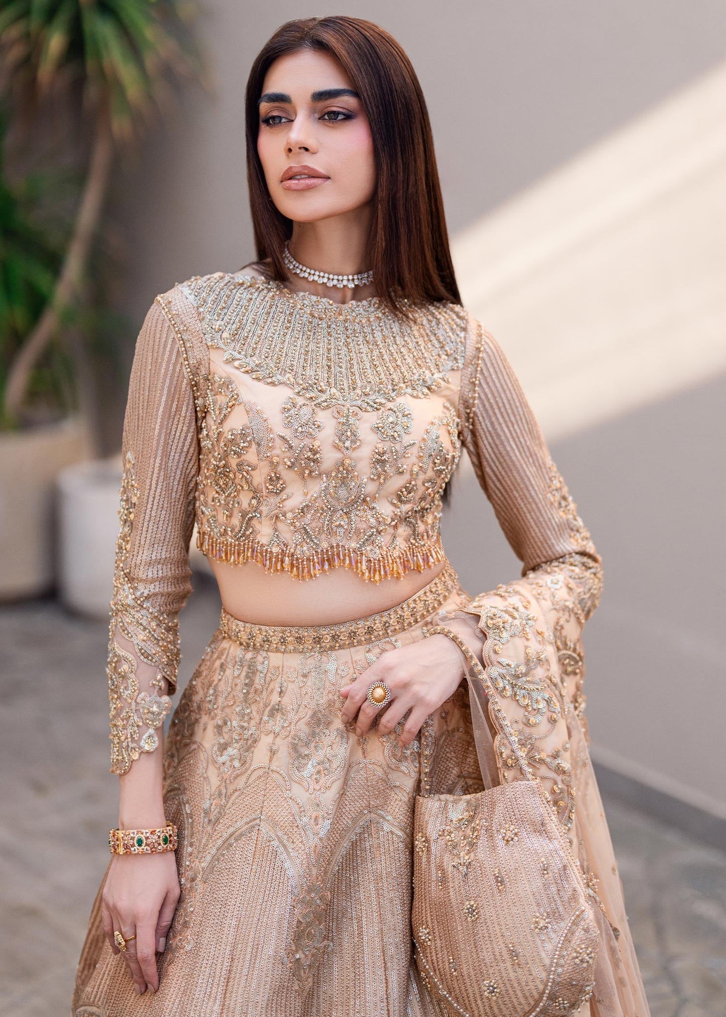 Waqas Shah | Amariage Luxury Formals | Golden Patel M Light Skin Net