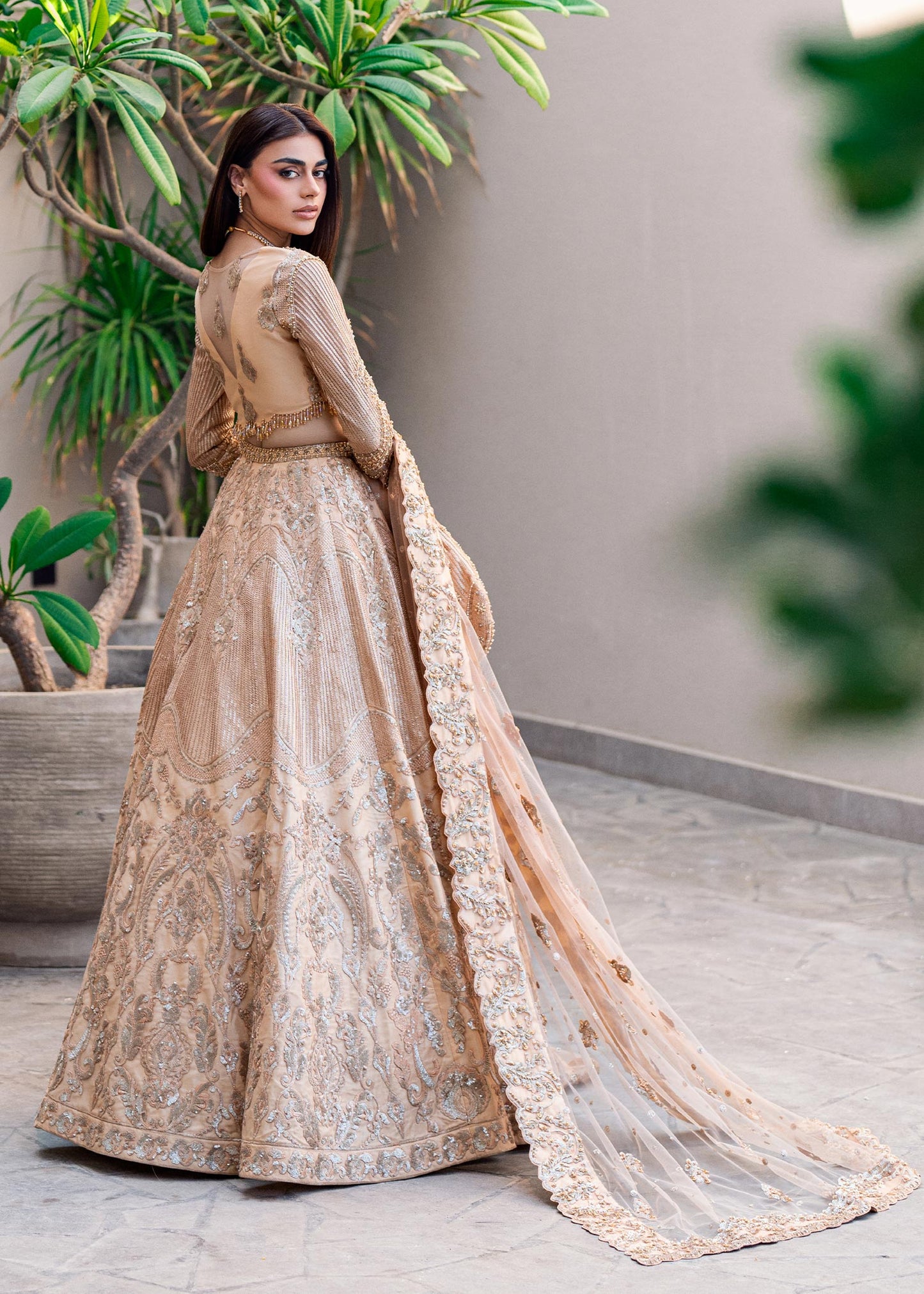 Waqas Shah | Amariage Luxury Formals | Golden Patel S Light Skin Net