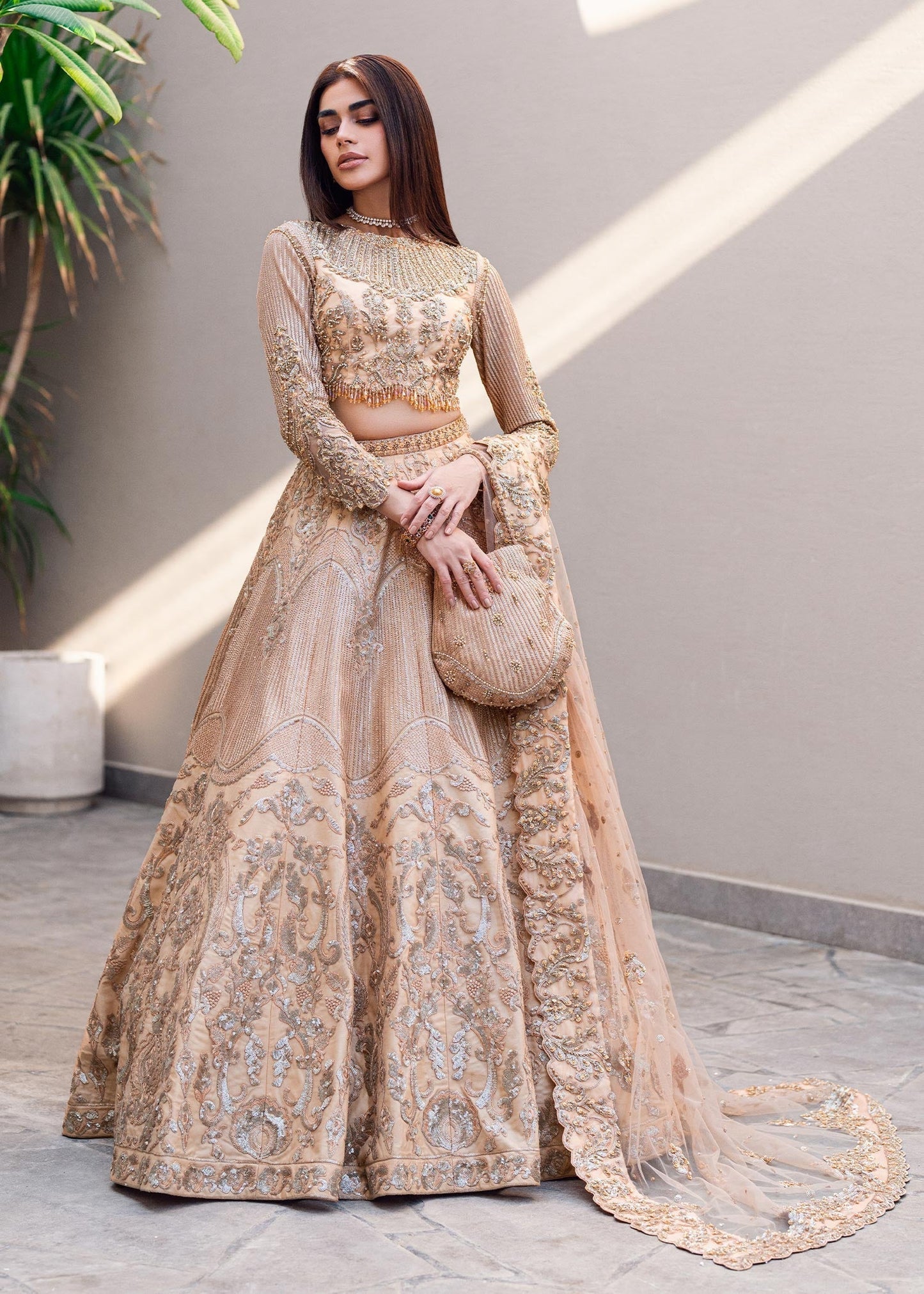 Waqas Shah | Amariage Luxury Formals | Golden Patel XL Light Skin Net