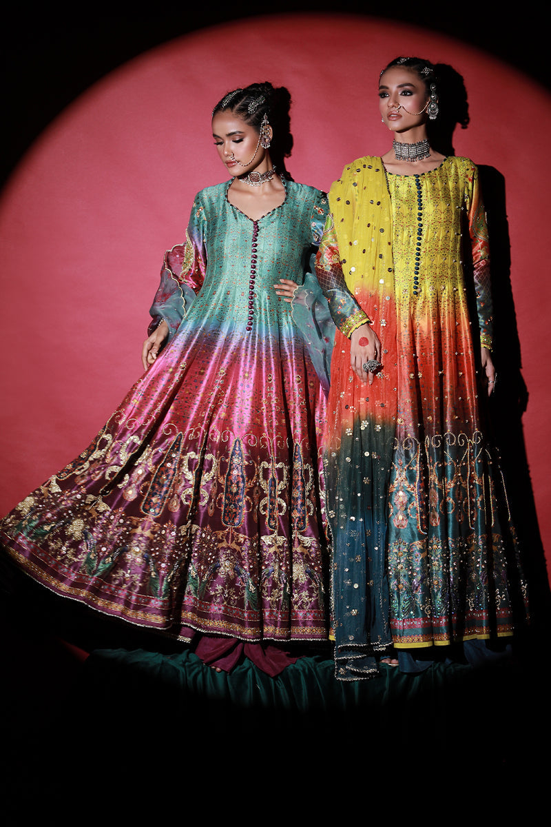 Wardha Saleem | Meeram Festive Formals | Mor S Sky Blue Korean Raw Silk