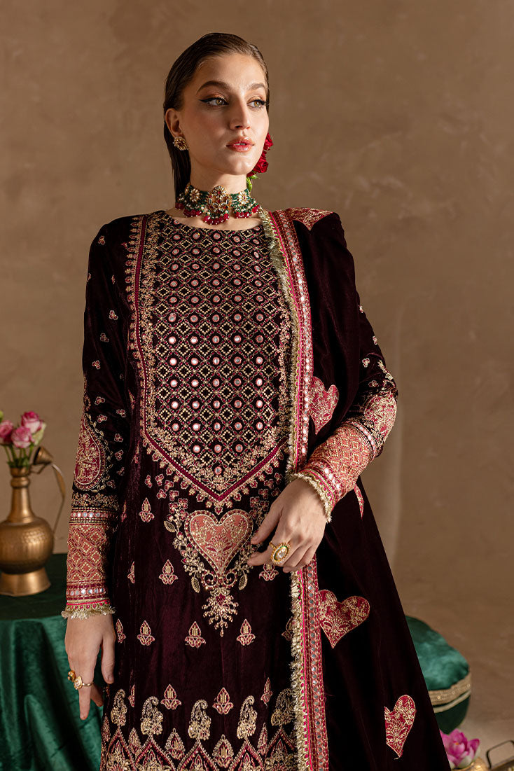 Marjjan | De Rose Velvet | MRV-08 (MEHROON) L Maroon Velvet
