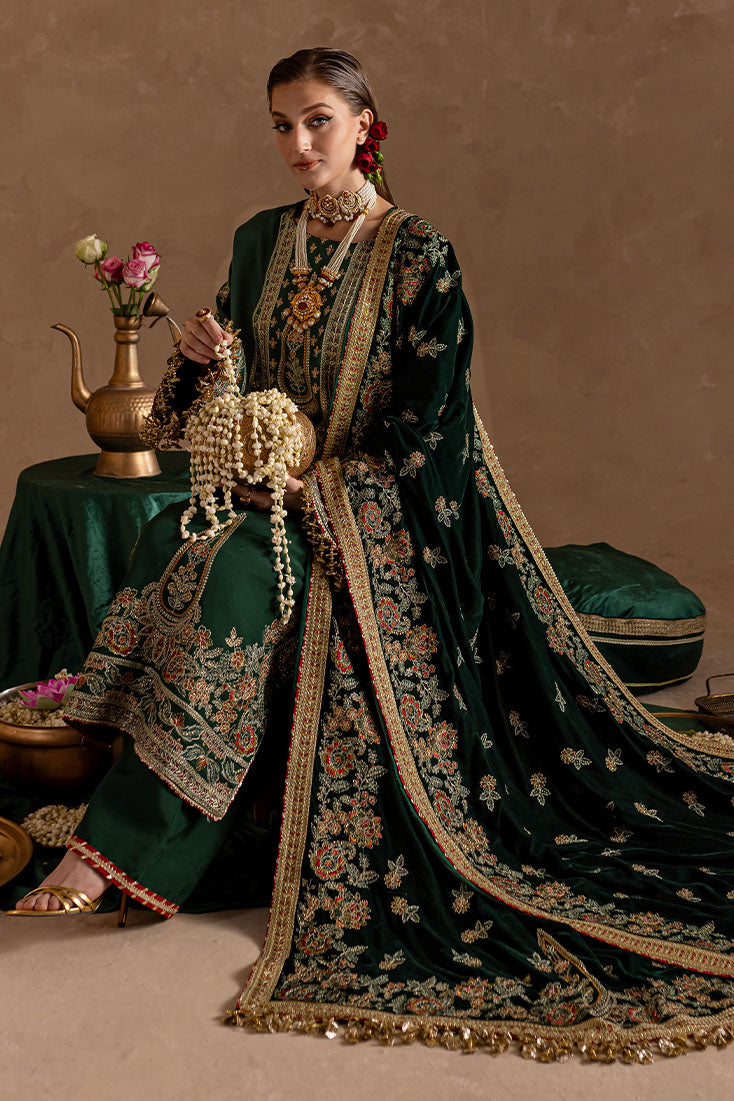 Marjjan | De Rose Velvet | MRV-11 (GREEN) Custom Size Bottle Green Raw Silk