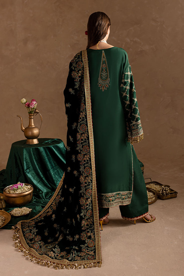 Marjjan | De Rose Velvet | MRV-11 (GREEN) S Bottle Green Raw Silk