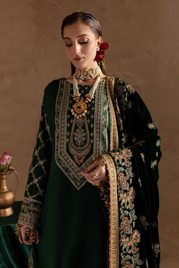 Marjjan | De Rose Velvet | MRV-11 (GREEN) L Bottle Green Raw Silk