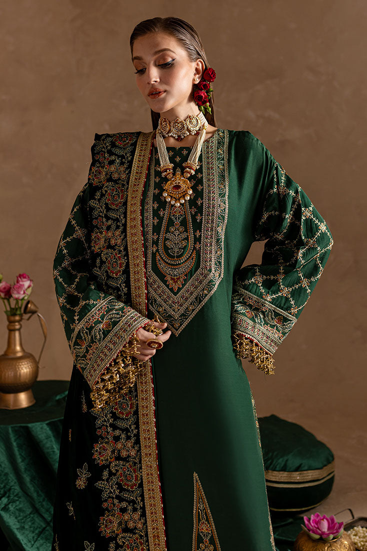 Marjjan | De Rose Velvet | MRV-11 (GREEN) XL Bottle Green Raw Silk