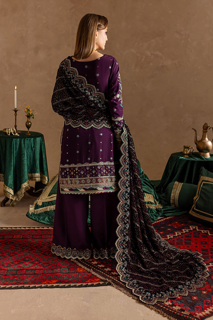 Marjjan | De Rose Velvet | MRV-12 (PURPLE) S Deep Purple Raw Silk