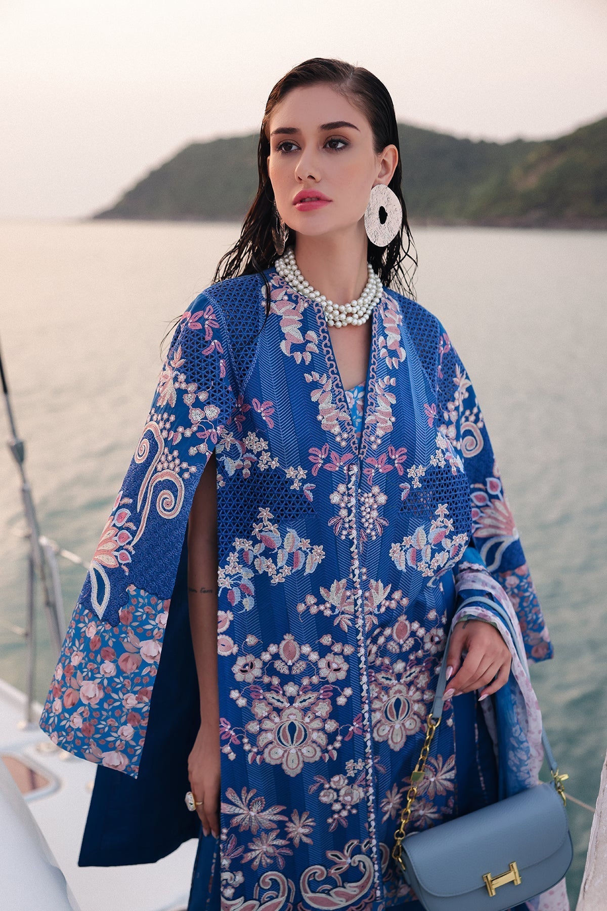 Afrozeh | Lawn 25 | Eclipse L Blue Lawn