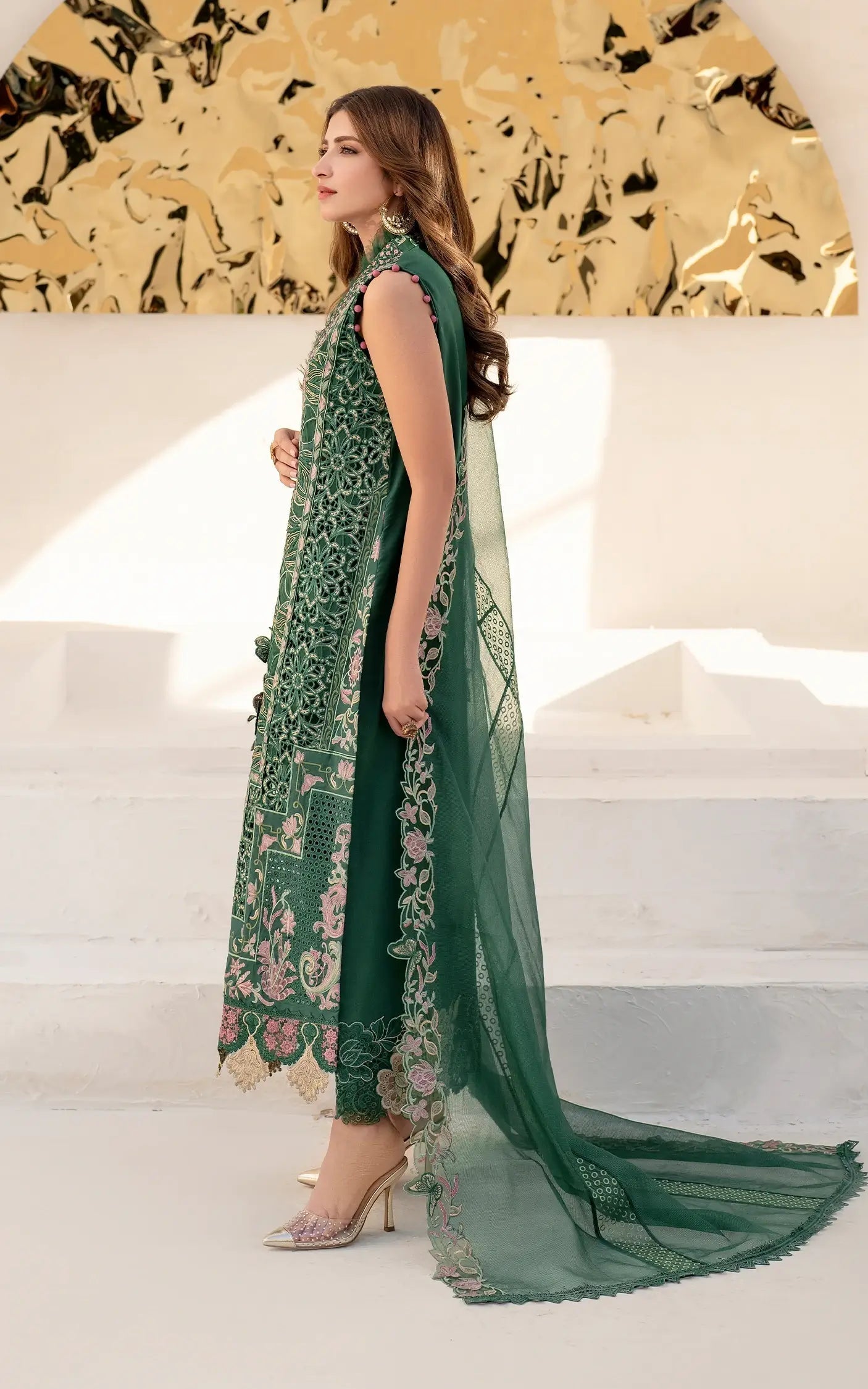 Asifa and Nabeel | Azalia Summer 25 | Wild One (AZL25-06) XL Green Lawn