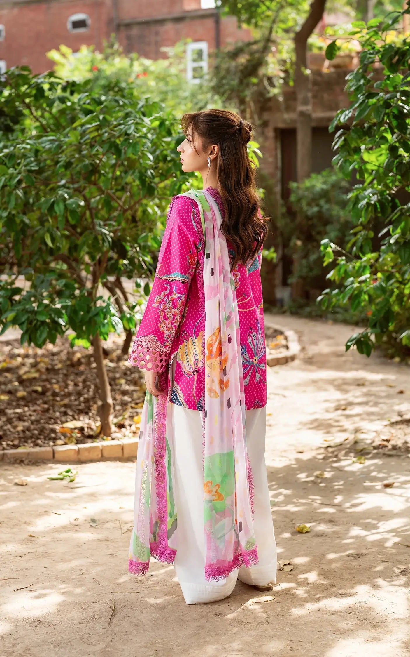 Asifa and Nabeel | Yakin Summer 25 | Roseveil-(YKL25-10) S Hot Pink Lawn