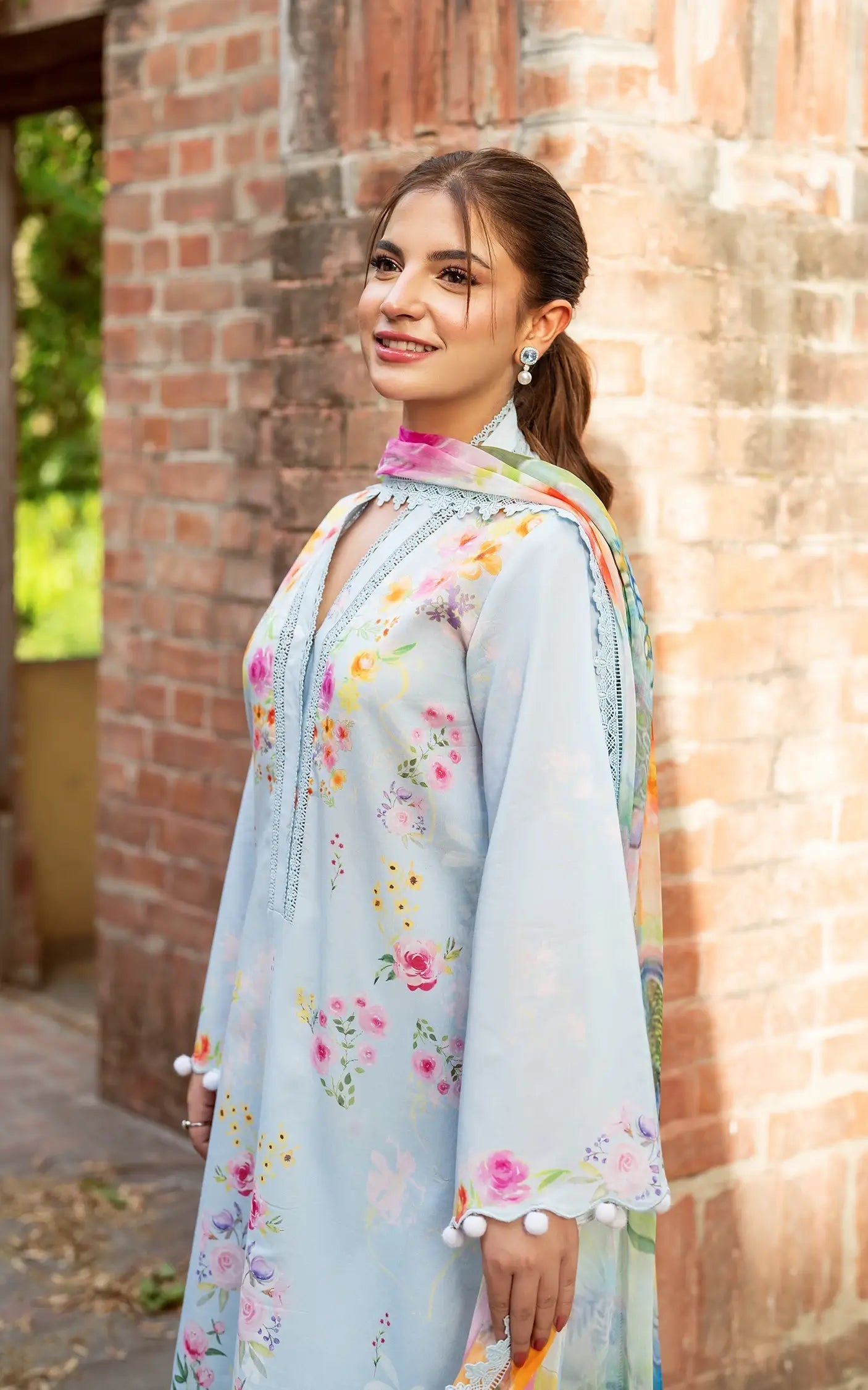 Asifa and Nabeel | Yakin Summer 25 | Whisper of Spring-(YKL25-14) L Light Blue Lawn