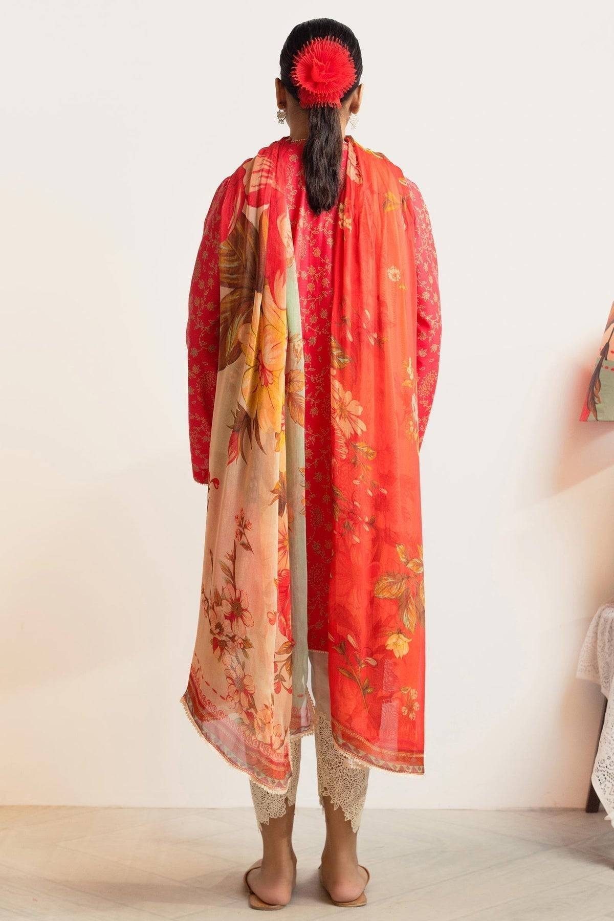 Zara Shahjahan | Coco Prints 24 | CHAMBELI-D8 - Pakistani Designer Dress - by Zara Shahjahan | Type: Luxury - 100% Original at Saira Sultan