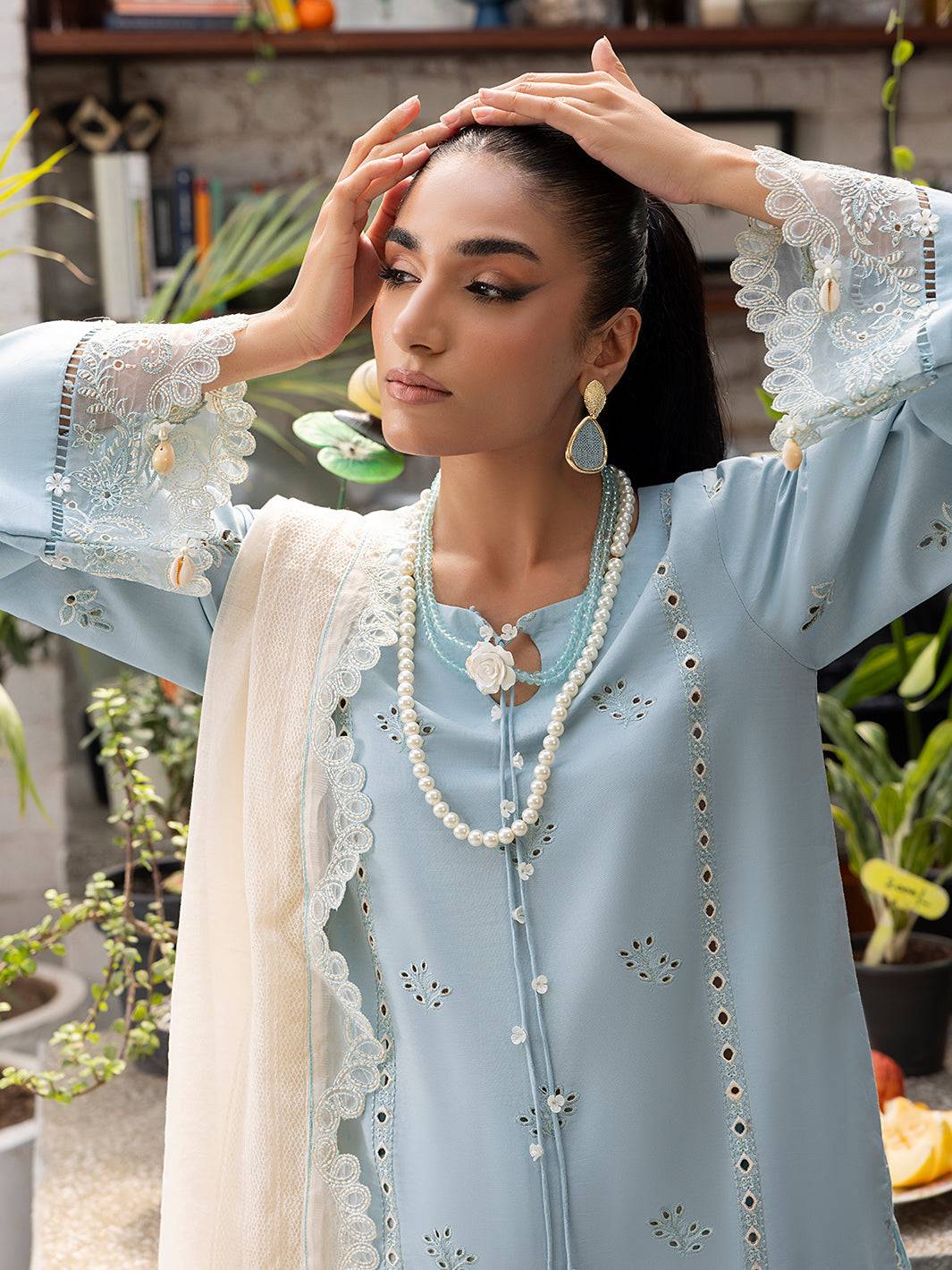 Izel | Meadow Muse Embroidered Lawn 25 | ZARELLE - Pakistani Designer Dress - by Izel | Type: Ladies Clothes - 100% Original at Saira Sultan