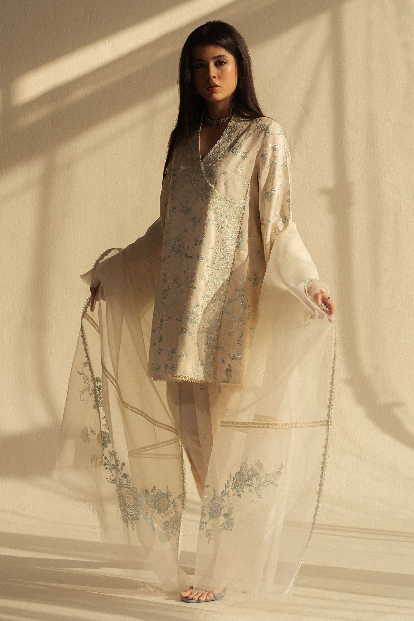 Zara Shahjahan | Fall Festive 24 | ZC-2070 L Off White Raw Silk