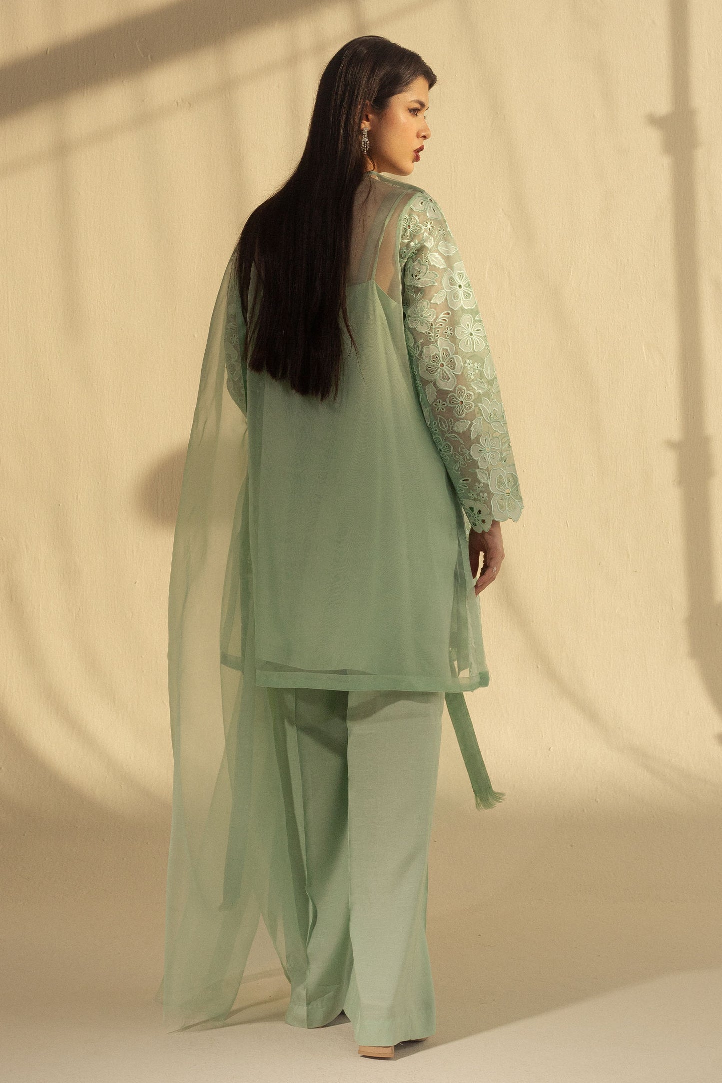 Zara Shahjahan | Fall Festive 24 | ZC-2072 S Mint Green Organza