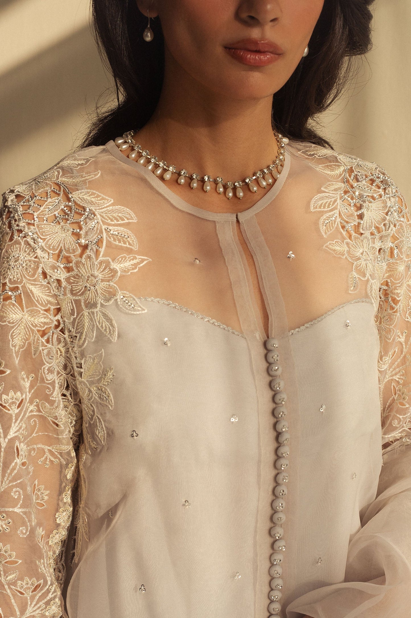 Zara Shahjahan | Fall Festive 24 | ZC-2076 M White Organza