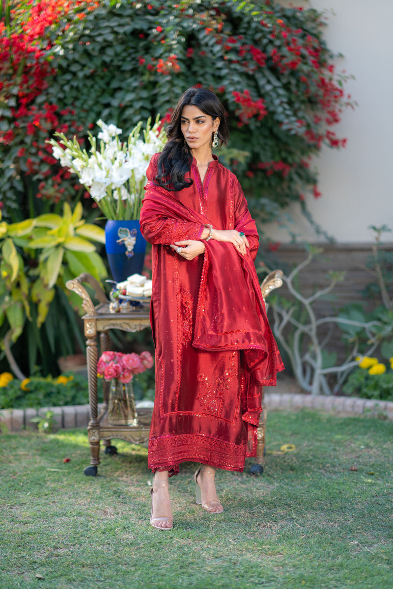 Wahaj M Khan | Pari Collection | Red Pari Sheesha Outfit