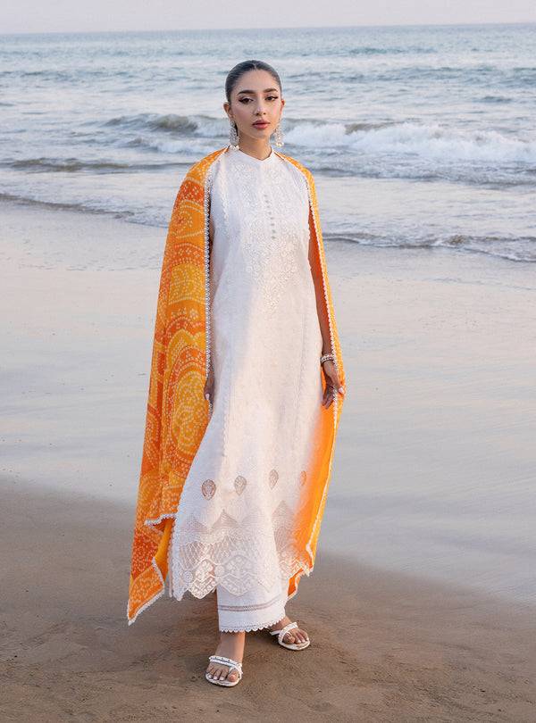 Zainab chottani | Luxury Chikankari 24 | CHUNARI - 3B - Pakistani Designer Dress - by Zainab Chottani | Type: Luxury - 100% Original at Saira Sultan
