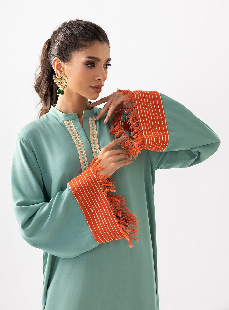 Zainab Chottani | Aara Casual Pret | Olivia Glaze S Ice Blue Ecovero Viscose