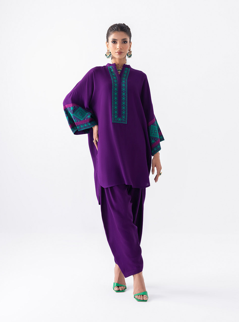 Zainab Chottani | Aara Casual Pret | Blushing Plum XS Dark Purple Ecovero Viscose